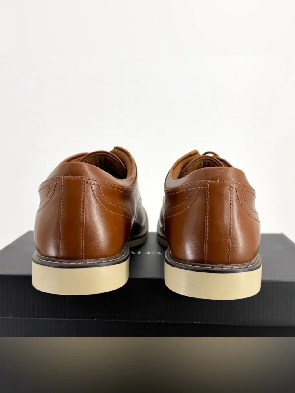 Alfani Theo Cap Toe Derby Mens Dress Shoes Tan Size 13 Memory Foam New In Box